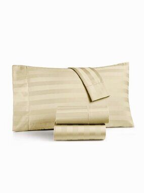 brand new 4-piece STRIPE Charter Club Damask 550 TC 100% Cotton FULL Sheet Set
